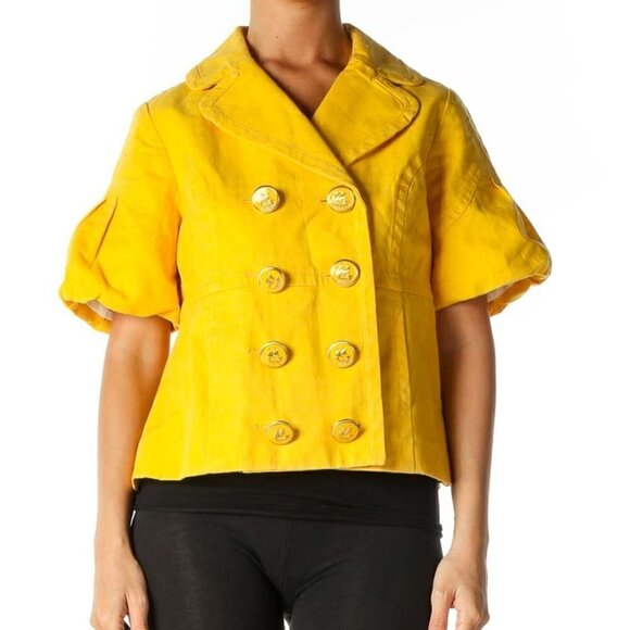 Juicy Couture Jackets & Blazers - Juicy Couture Yellow Peacoat